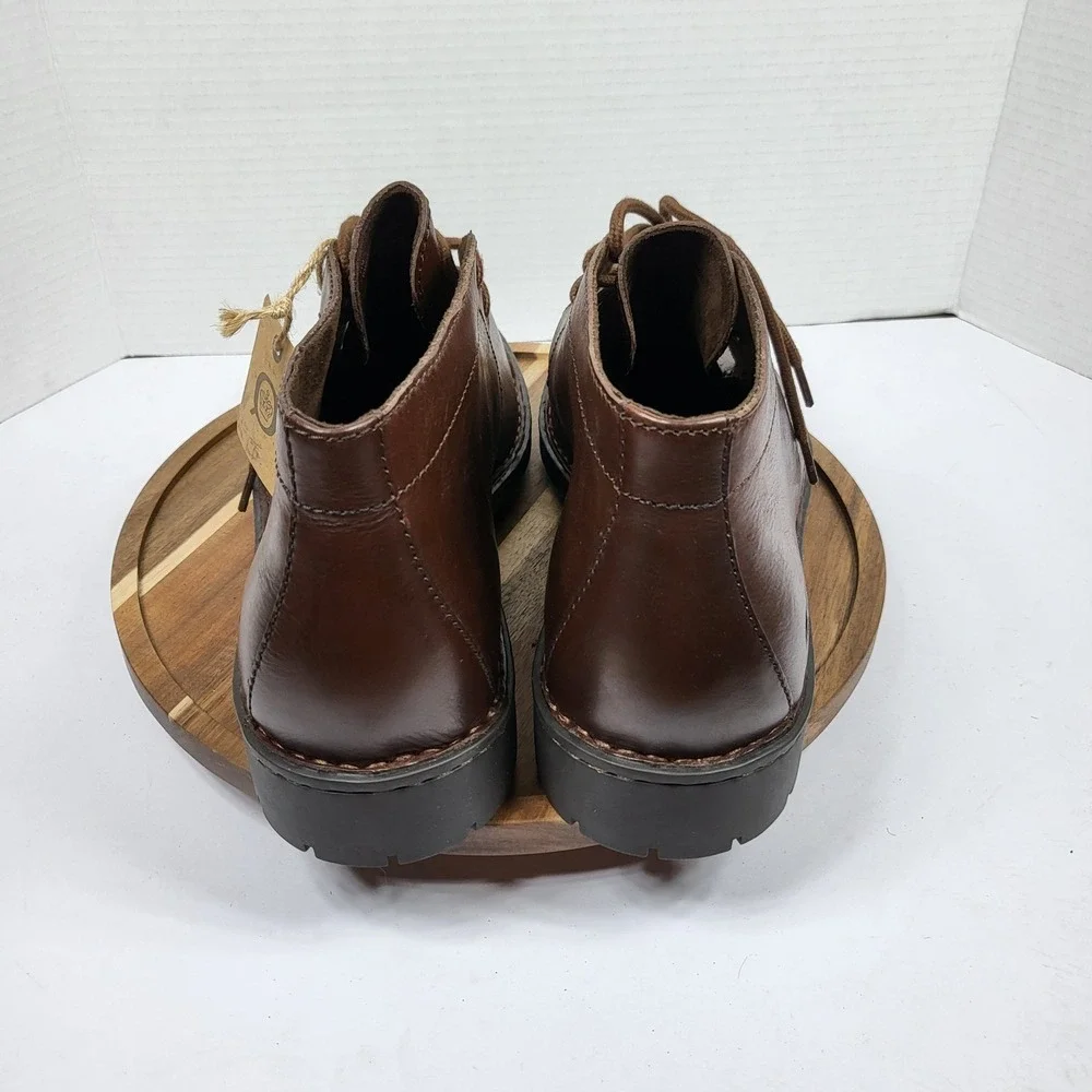 Born Men's Lincoln Brown Leather Handcrafted Chukka Boots Size 11